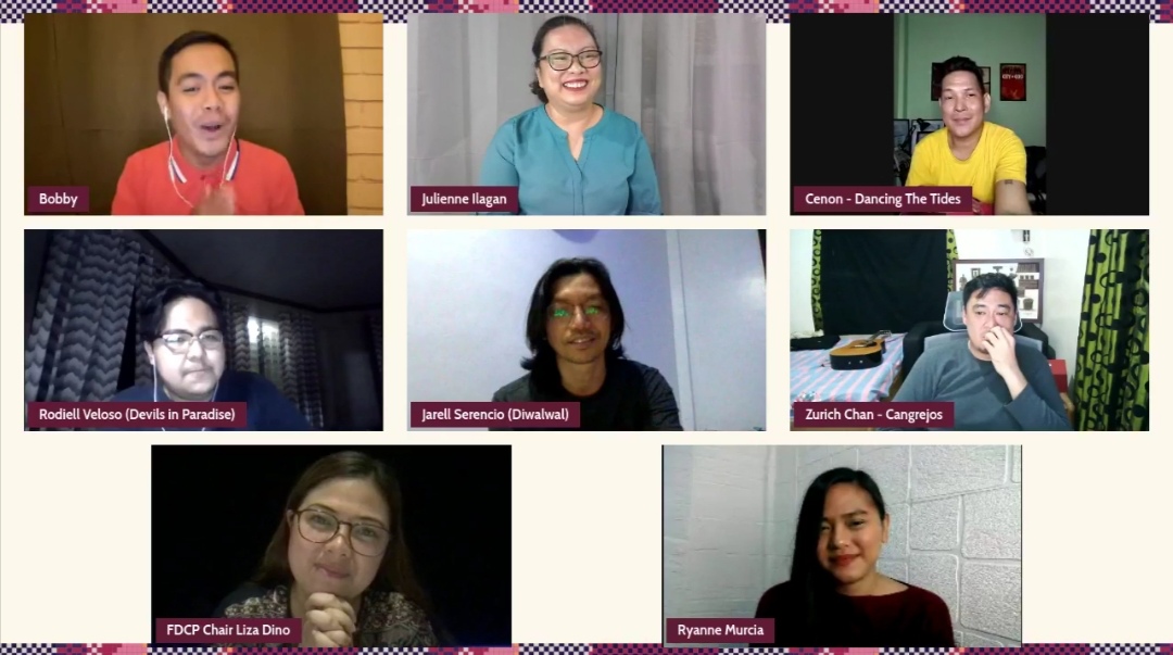 14 - The columnist with filmmakers during the virtual SoVo Lab Awarding Ceremony
